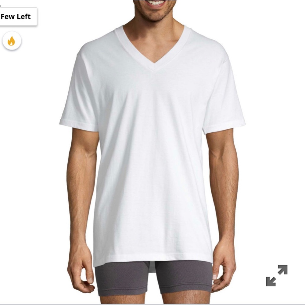 Stafford® Heavyweight Cotton V-Neck T-Shirts